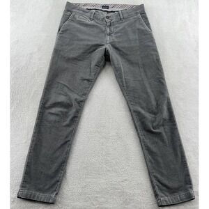 Luigi Fusaro Pants Mens 34x31 Grey Skinny Fit Napoli Charcoal Slim-Fit Chino